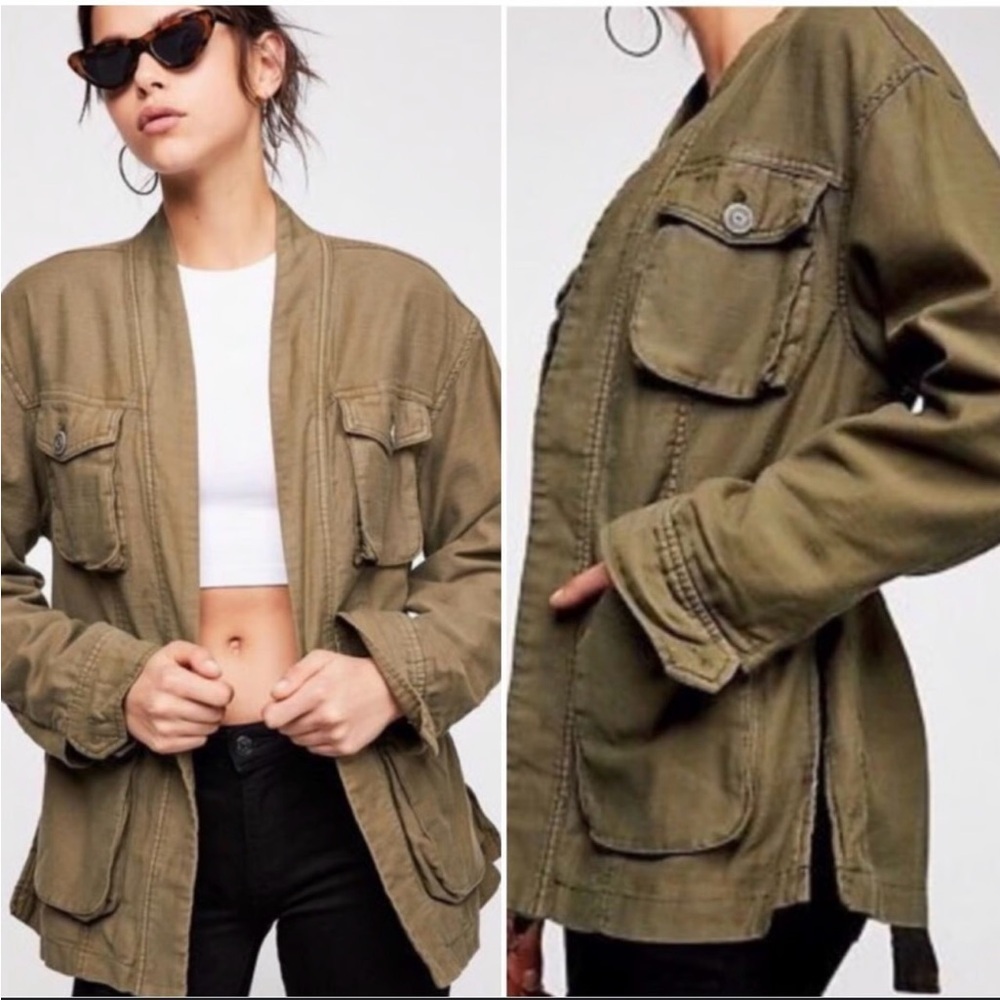 Free People Belted Wrapped Military
Jacket
